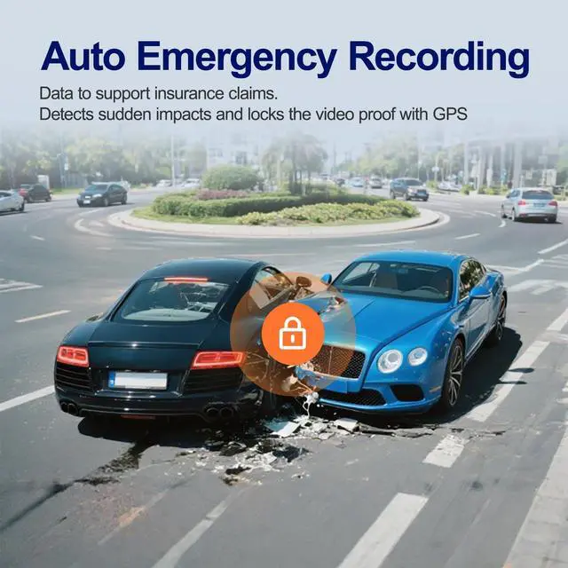 Alt view image 7 of 7 - 1080P 3 Channel Dash Cam Front and Rear Cabin Recording, 2.0" IPS Screen Camara para Carro, G-Sensor, Night Vision Loop Recording, Motion Detection, Heatproof, Electronics Max 64GB Support