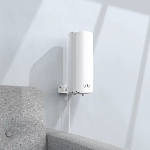 Alt view image 3 of 7 - Wall Mount Holder Compatible with Orbi WiFi 7 Mesh System (RBE770/RBE772/RBE773/RBE370), for Orbi 770/970 /870 Series WiFi Accessories Mounting with Easy Installation and Space Saving (2pack)