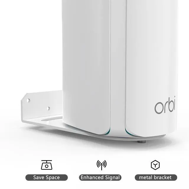Alt view image 7 of 7 - Wall Mount Holder Compatible with Orbi WiFi 7 Mesh System (RBE770/RBE772/RBE773/RBE370), for Orbi 770/970 /870 Series WiFi Accessories Mounting with Easy Installation and Space Saving (2pack)