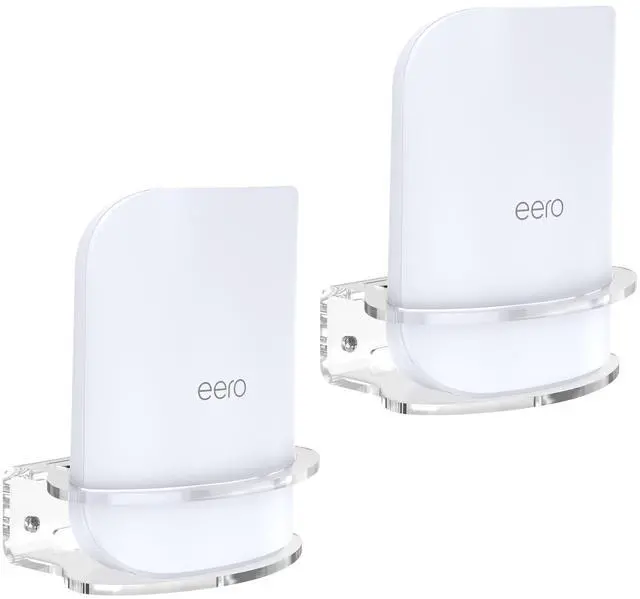 Main image of Wall Mount Made for eero Pro 7 - Secure & Stable with Guardrail Design, Compatible with eero Pro 7, Durable Acrylic Material, Easy Installation (2 Mounts)