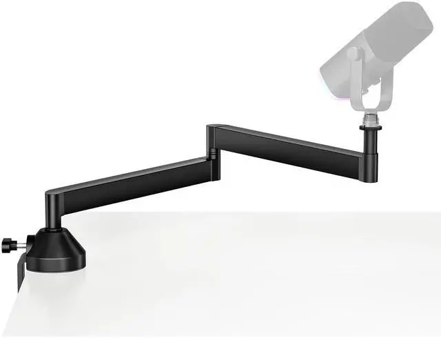 Main image of Low Profile Mic Arm, 360° Rotatable Microphone Arm Stand Foldable Desk Mic Boom Arm for Fifine AM8 K669B Blue Yeti HyperX QuadCast SoloCast AT2020 and Other Mics