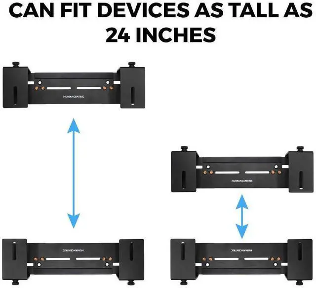 Alt view image 6 of 6 - Adjustable Device Wall Mount, Cable Box and Modem Bracket, Adjustable Wall Adapter for Small and Wide or Narrow Devices Like Cable Boxes, Modems, DVD Players on The Wall Behind TV
