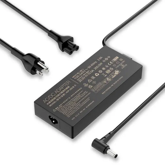 Main image of Charger 200W 20V 10A Replacement for Asus Gaming Laptop, Zephyrus G15 F17 GA503 GA503QR GA503RM Tuf A15 F15 Zenbook Rog Strix G17 G15 Hero II III Vivobook ADP-200JB D Power Supply Cord AC Adapter