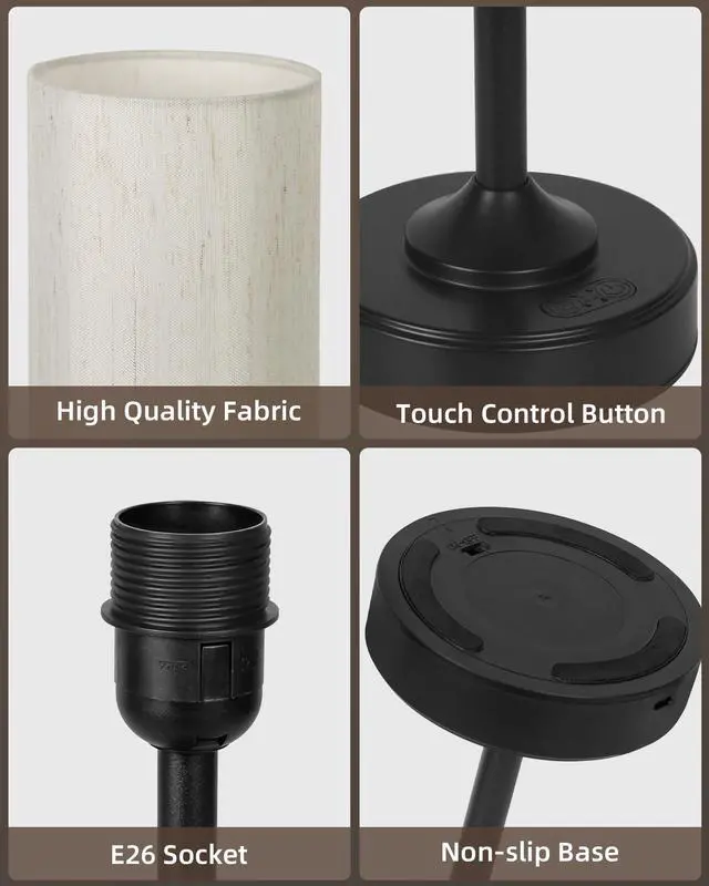 Alt view image 3 of 7 - Cordless Table Lamp, Ambient Light, Dimmable, Touch, Timer, 2700K, Decor, Portable, LED, Desk Lamp, Bedside, Kitchen Lamp, Wireless, Rechargeable, Battery Operated, for Bedroom, Living Room
