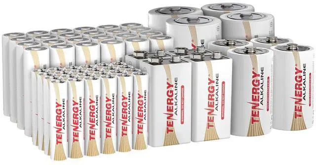 Main image of 60 Pack Alkaline Batteries, 24 Pack AA Batteries, 24 Pack AAA Batteries, 4 Pack C Size, 4 Pack D Size, and 4 Pack 9V Size Batteries for Household Electronics