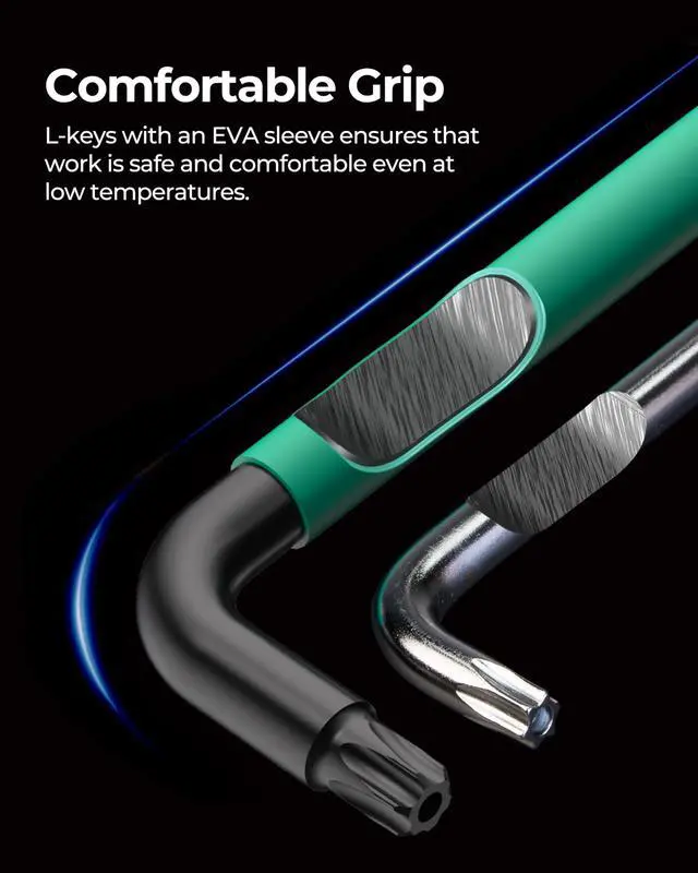 Alt view image 2 of 4 - toolant Torx Wrench Set 13pcs(T6-T50),Extra Long Arm Security Metirc Star Wrench Set, Crafted Torx Key Set with Color Coded Sleeves for Furniture Assembly, Bicycle Maintenance, Household DIY
