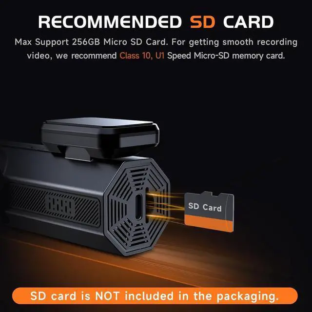 Alt view image 3 of 6 - Dash Cam 2.5K Dash Camera for Cars, V200 WiFi Dash Cam Front, Wireless Dashcam with App, WDR Night Vision, G-Sensor Dash Camera, 24H Parking Mode, Loop Recording, Support 256GB Max