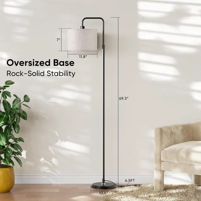 Alt view image 4 of 7 - Smart LED Floor Lamp with APP Control & RGB Colors - 69'' Dimmable Standing Lamp for Living Room Bedroom,12W Bulb Included Timer