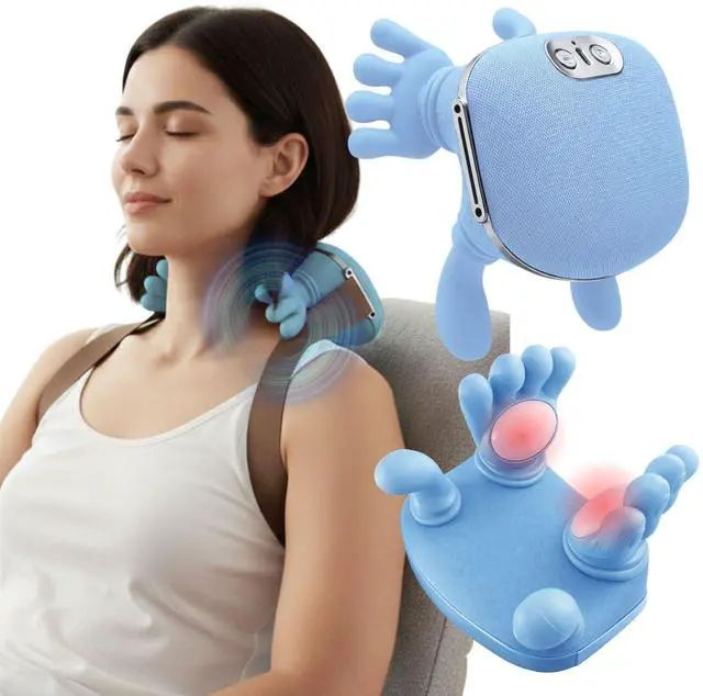 Main image of Neck & Shoulder Massager with Heat, Deep Tissue Shiatsu with Bionic Palm 4D Kneading, Simulated Human Hand Massage, 3 Adjustable Intensities, Portable Pain Relief for Home & Office