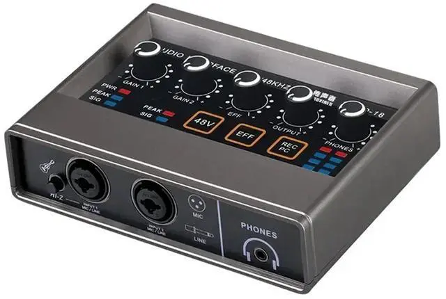 Main image of USB Audio Interface for PC with Touch Model, XLR Inputs with Preamps 16 bit/48 kHz Phantom Power XLR 48V Audio Interface for Recording Music, Live Streaming and Podcasting Recording