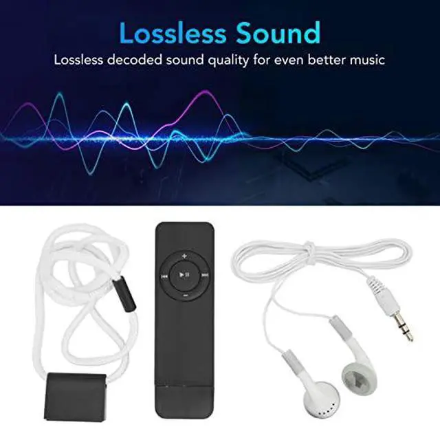 Alt view image 5 of 7 - MP3 Player with Lossless Sound, Portable Music Player with 64GB Expandable Memory, Long Battery Life Mini MP3 for Running, Gym, Trave (Black)