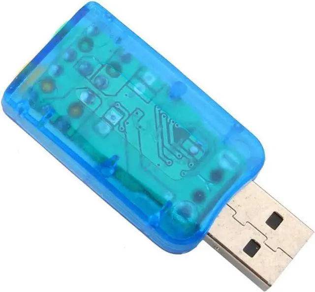 Alt view image 4 of 5 - External 5.1 USB Stereo Sound Card USB 2.0 to 3D Audio Sound Card Adapter Virtual 5.1 Channel for Windows and Mac, PC, Notebook with 3.5mm Headphone and Microphone