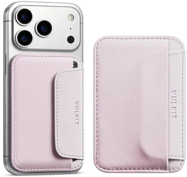 Main image of Credit Card Holder for Phone case, Slim Adhesive Phone Wallet Stick On for Men & Women, Compatible with Most Cell Phones, Soft Lilac