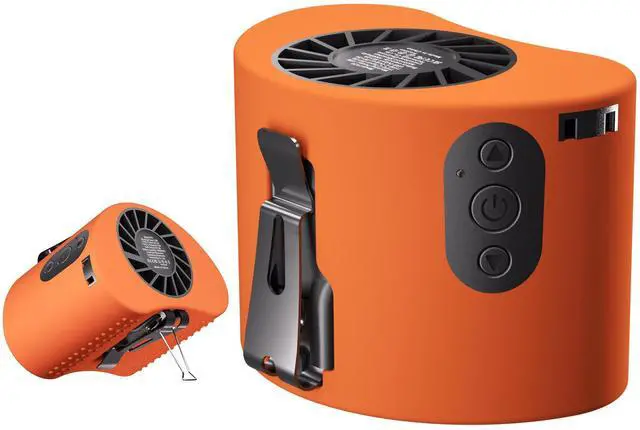 Main image of Portable Waist Fan, 10000mAh Battery Operated, Rechargeable Clip On Belt, 10 Speed, 12000RPM Strong Airflow, Max 24H Working Time, Personal Shirt fan for Outdoor Work Jobsite Farms