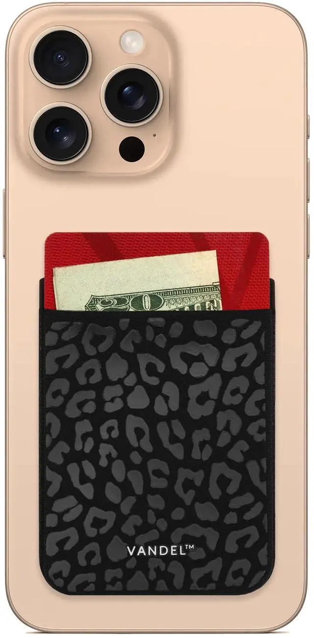 Main image of Pocket Stick-On Fabric Phone Wallet Stick On for Women, Cute Credit Card Holder for Phone Case, Stick On Back of Phone Fabric Sleeve for iPhone Pocket