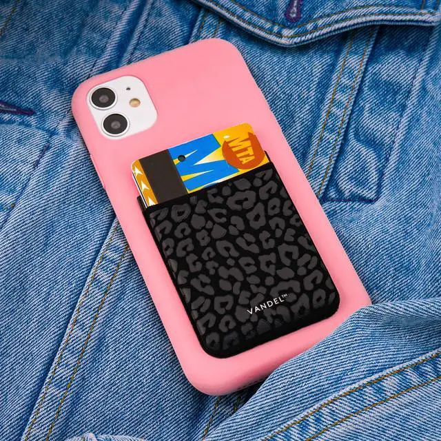 Alt view image 5 of 7 - Pocket Stick-On Fabric Phone Wallet Stick On for Women, Cute Credit Card Holder for Phone Case, Stick On Back of Phone Fabric Sleeve for iPhone Pocket
