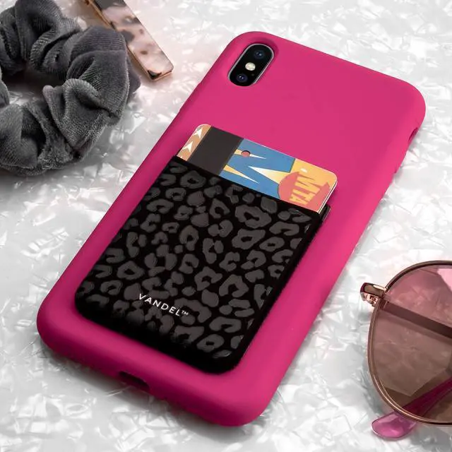 Alt view image 7 of 7 - Pocket Stick-On Fabric Phone Wallet Stick On for Women, Cute Credit Card Holder for Phone Case, Stick On Back of Phone Fabric Sleeve for iPhone Pocket