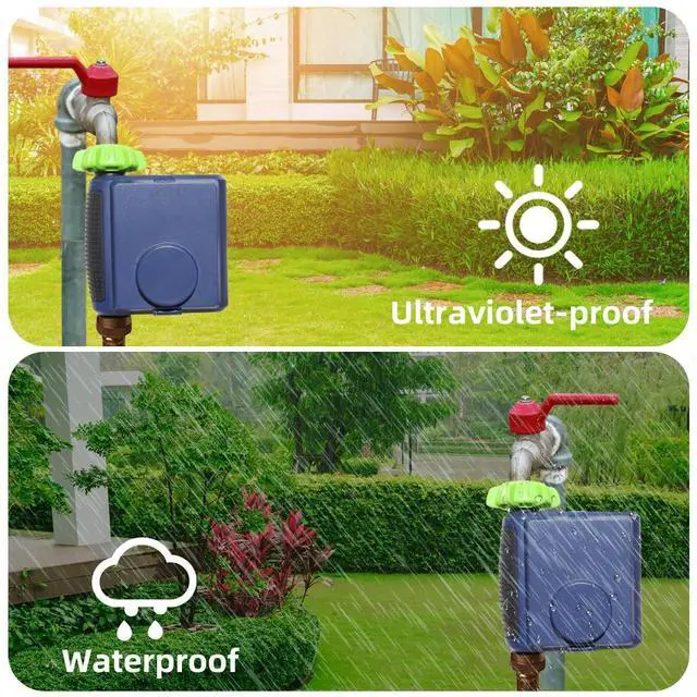 Alt view image 6 of 6 - Single Water Timer Garden Irrigation Controller Sprinkler Hose Timer with Big Dial&Large LCD Screen Automatic Electronic Solenoid Valve