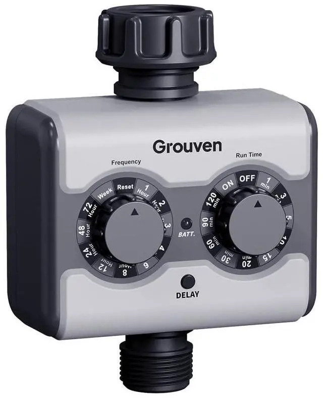 Main image of Sprinkler Timer with Brass Inlet Ball Valve Water Timer No Water Pressure Required for Garden Irrigation with Rain Delay/Manual Watering System