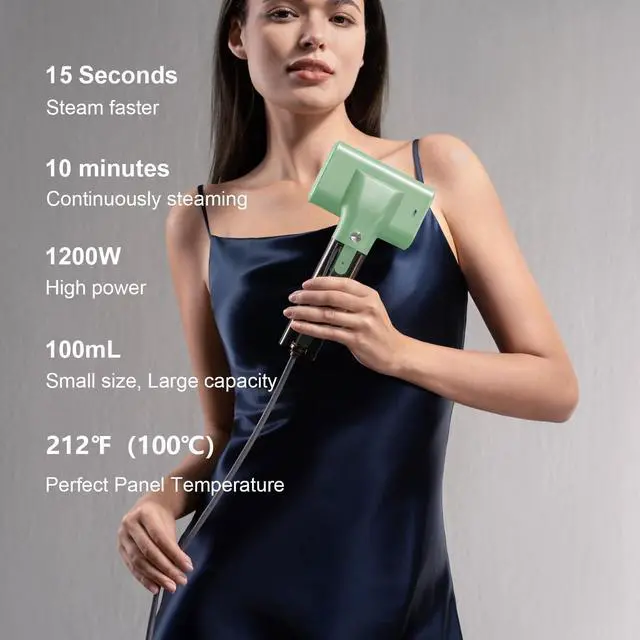 Alt view image 4 of 7 - G10 Pro Travel Steamer for Clothes, 110-240V Portable Garment Steamer & Iron 2-in-1, 2 Steam Modes for All Fabrics Wrinkle Remover, 15s Fast Heat Up 1200W Steam for Global and Europe