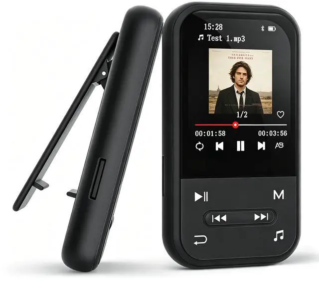 Main image of 64GB Clip MP3 Player with Bluetooth 5.3, Music Player with FM Radio & Voice Recorder, E-Book, Portable Music Player Running & Workout, Supports up to 512GB, Earphones Included