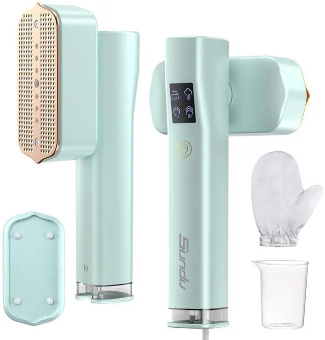 Main image of Steamer for Clothes,Portable 2-in-1 Travel Steamer&Iron,15s Fast Heat-up,100ml Water Tank,Ironing Gloves,25 Min Powerful Continuous Steam,1000W&4 Modes Light Steam Iron for Travel&Home(Mint)
