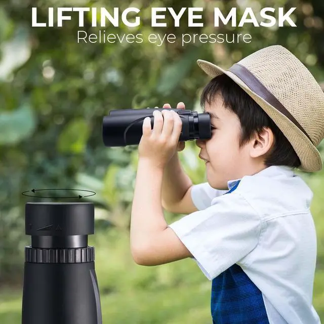 Alt view image 7 of 7 - 12x32 Compact Binoculars for Kids and Adults, with BAK4 Prism, FMC Lens, IP65 Waterproof & Neck Strap for Bird Watching Hunting Travel Camping Stargazing