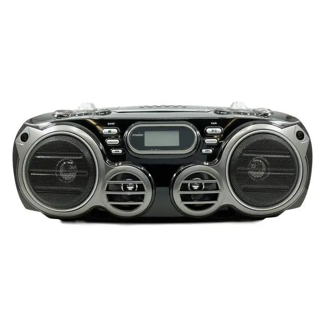 Alt view image 2 of 7 - PRCD682BT 6-Watt-RMS Portable CD Boom Box with Bluetooth and AM/FM Radio