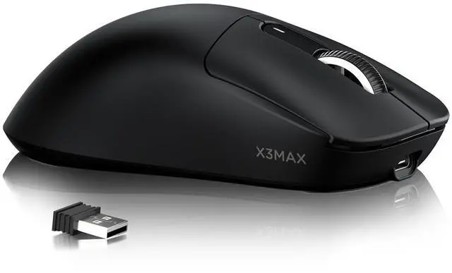 Main image of Attack Shark X3MAX Wireless Gaming Mouse,PixArt PAW3950 42000 DPI,49g Ultralight Tri-Mode(BT5.4/2.4GHz/Wired), 1K Polling Rate Programmable Computer Mice for PC/MAC/Win - Black