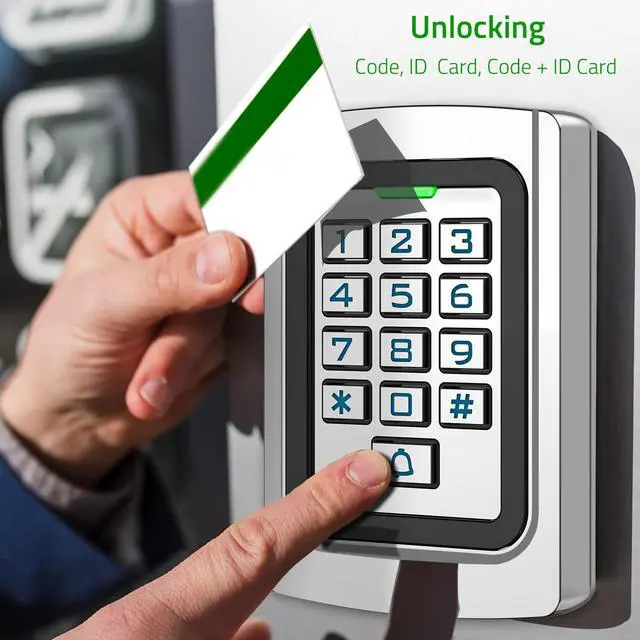 Alt view image 2 of 7 - Universal Wired Access Control Keypad, 12V DC Metal Door Keypad, PIN Code & ID Card Key pad, IP68 Waterproof, 2000 Users, for Garage Door, Gate Opener, Magnetic Lock and Access Control Systems