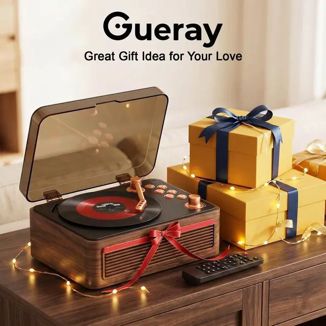 Alt view image 6 of 7 - Portable CD Player with Speaker Retro Wood, 3600 mAh Nostalgic CD Music Player Bluetooth for Home with FM Radio Remote Support USB & AUX Playback, Vintage Gift for Men Women Birthday Christmas