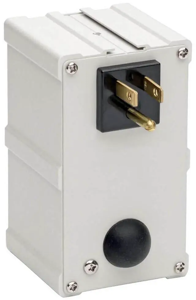Alt view image 5 of 7 - Isobar ISOBLOK2-0 Heavy Duty Outlet Extender, Wall Power Strip Surge Protector, 2 Outlets, Direct Plug-in, White, Metal Power Strip, Industrial Garage Work Shop Bench