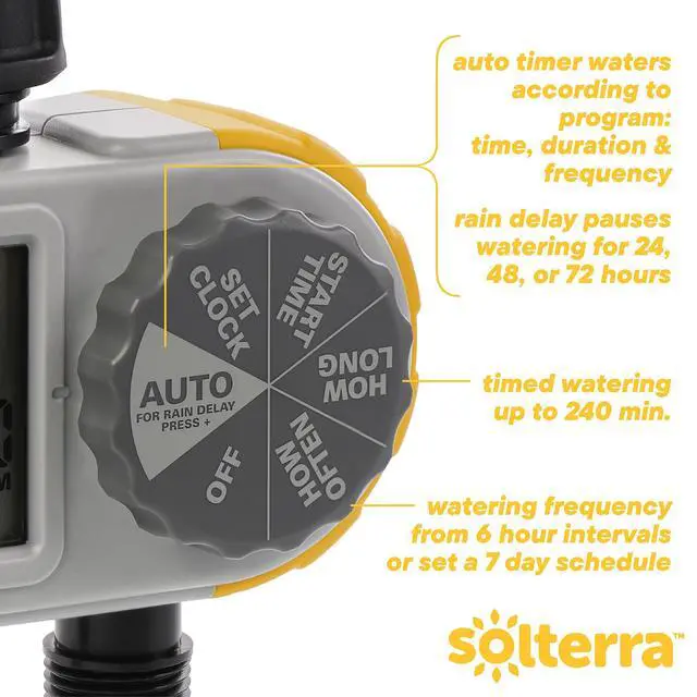 Alt view image 2 of 6 - 28153 Single-Dial Two-Outlet Hose Timer, Gray