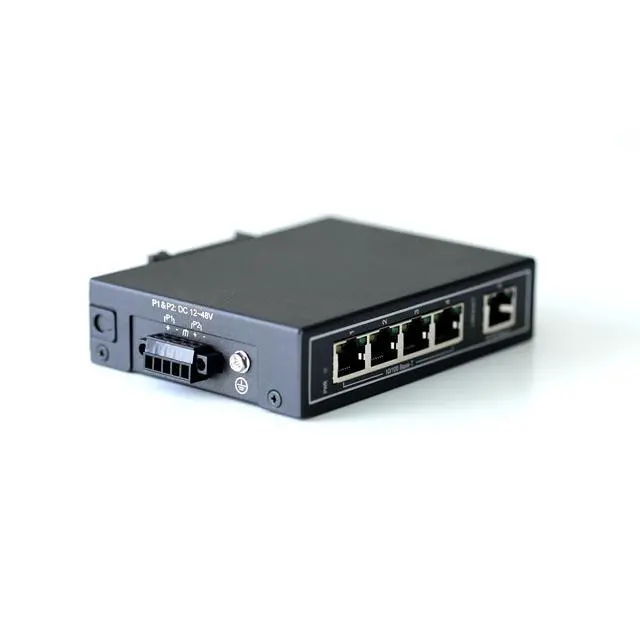 Alt view image 4 of 5 - WDH-5ET-DC 10/100Mbps Unmanaged 5-Port Industrial Ethernet Switches with DIN Rail/Wall-Mount (UL Listed, Fanless, -30~75°C)