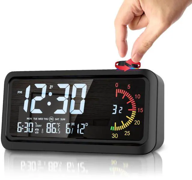 Main image of Rechargeable Digital Alarm Clock with 60-Minute Timer, Dual LCD Display Digital Clock Visual Timer for Kids Student,Temperature & Date Ideal for Time Management, Bedroom, Office and Home Use