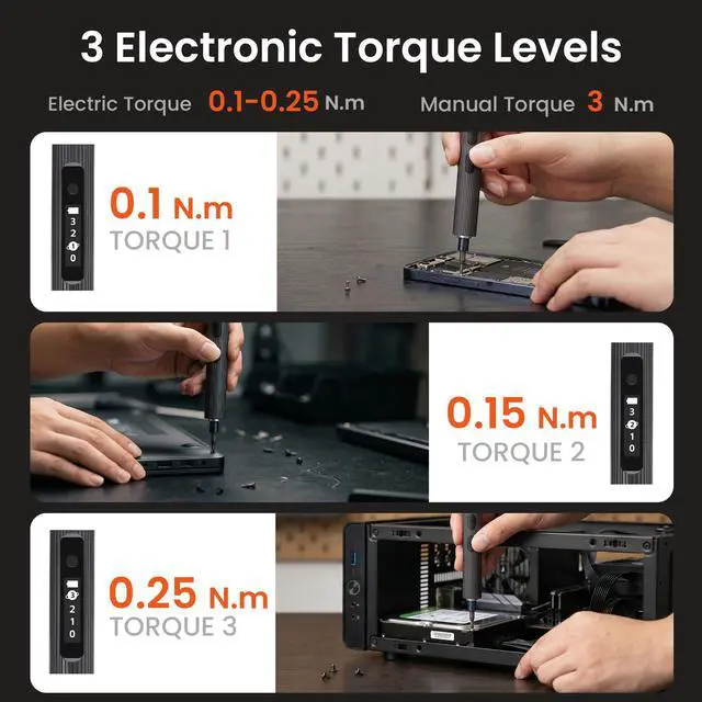 Alt view image 2 of 7 - Electric Screwdriver Set, 52 in 1 Mini Precision Screwdriver Set Cordless Screwdriver Rechargeable with 48 Magnetic S2 Bits, Portable Repair Tool Kit for rc Car, Phone, Camera, Laptop