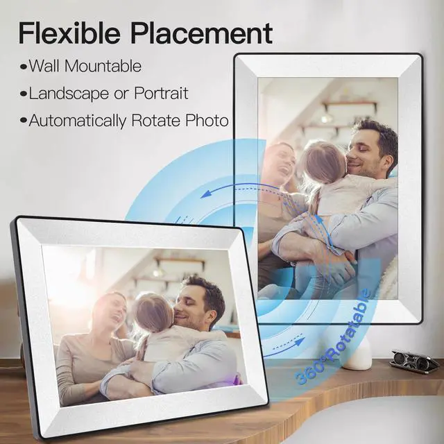 Alt view image 6 of 7 - Frameo 10.1inch Digital Picture Frame WiFi Smart Digital Photo Frame 1280 * 800 IPS HD Touch Screen,16GB Memory Auto-Rotate,Share Photos/Videos Instantly via Frameo App from Anywhere