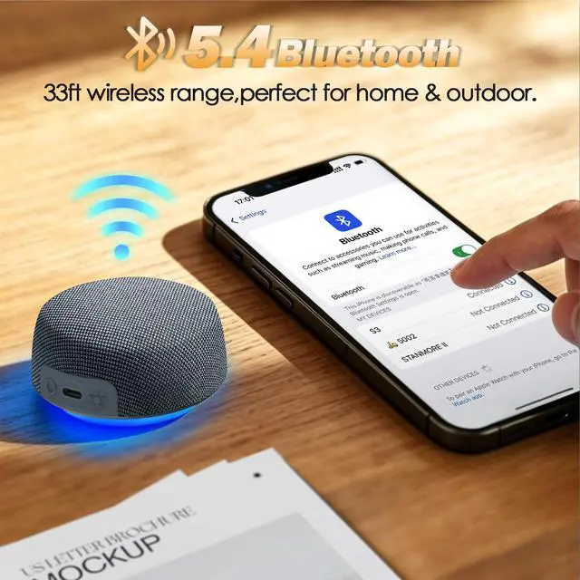 Alt view image 6 of 7 - Bluetooth Speaker Set Dual Pairing Stereo Sound,TWS & Magnetic Base Portable Speaker with 10H Playtime(3H with Lights On),Wireless Speakers for TV Watching,Home Theater, Outdoor, Multi-Room