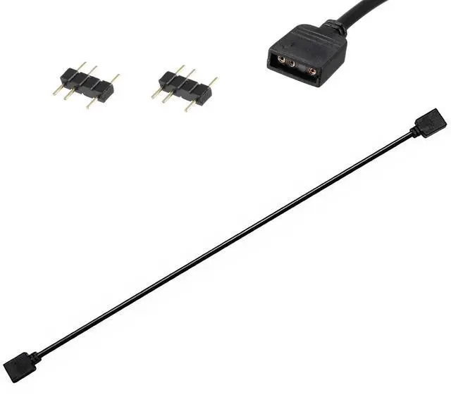 Main image of ARGB Extension Cable 3 Pin, ARGB Interface Extension Cable, 5 V 3-Pin Connector Hub, 12 Inches, 1-1