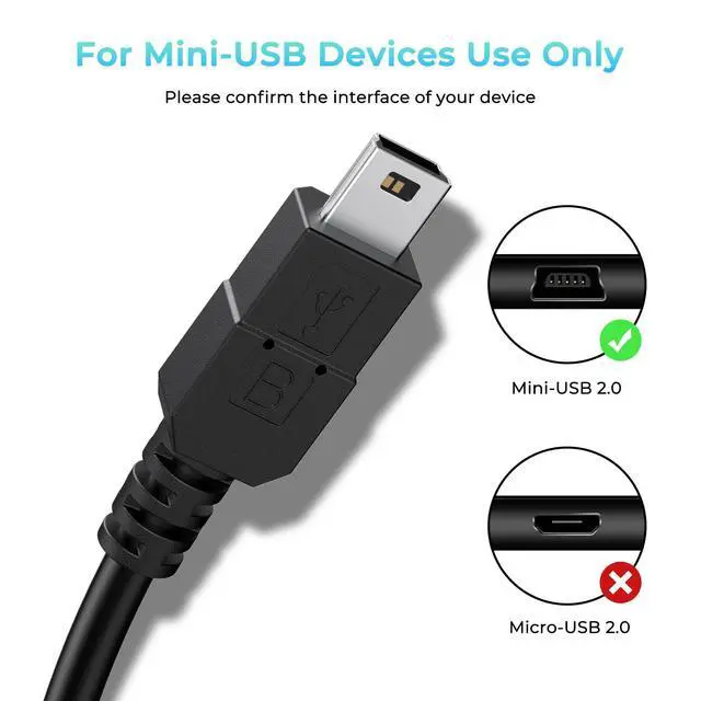 Alt view image 2 of 6 - 2 Pack Mini USB Cable for PS3 Controller, 6-FT Data Charging Cord for PlayStation 3/PS Move, TI-84 Plus CE Calculator, Digital Camera