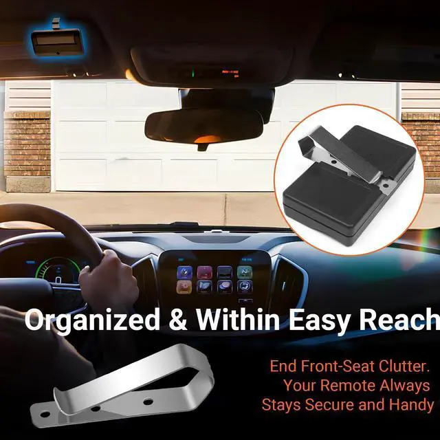 Alt view image 2 of 7 - Garage Door Remote Visor Clip for Car Sun Visor (4-Pack) Stainless Steel Visor Clip to Secure Garage Door Opener Remote, Compatible with Liftmaster, Craftsman & Chamberlain