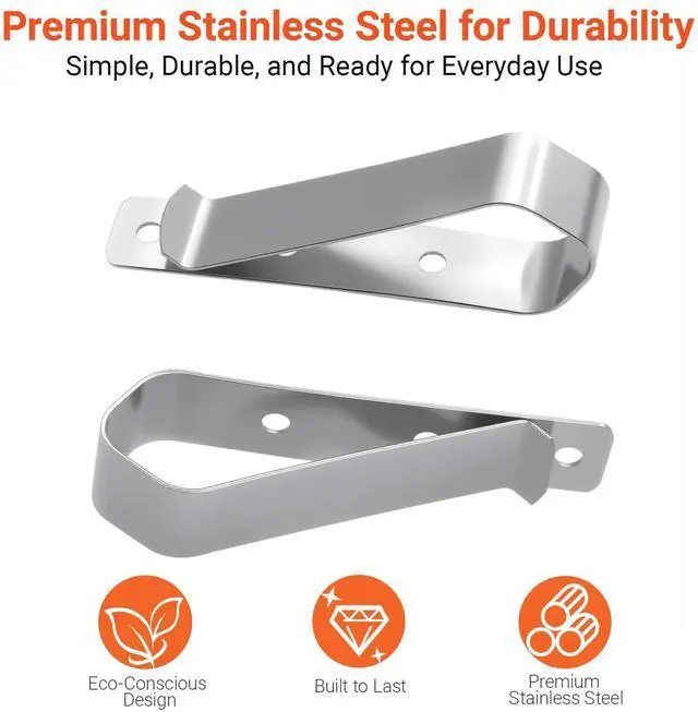 Alt view image 5 of 7 - Garage Door Remote Visor Clip for Car Sun Visor (4-Pack) Stainless Steel Visor Clip to Secure Garage Door Opener Remote, Compatible with Liftmaster, Craftsman & Chamberlain