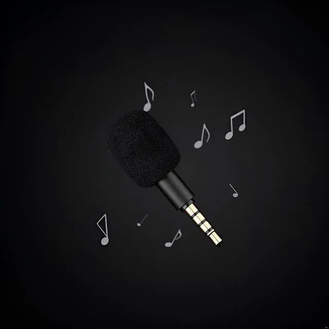 Main image of Black 4 Pole Mini Portable Microphone Jack 3.5mm Aux 4 Pole/ 3 Pole Karaoke Mic for Recorder Mobile Phone Smart Phone Computer Laptop Multipurpose Condenser Microphones