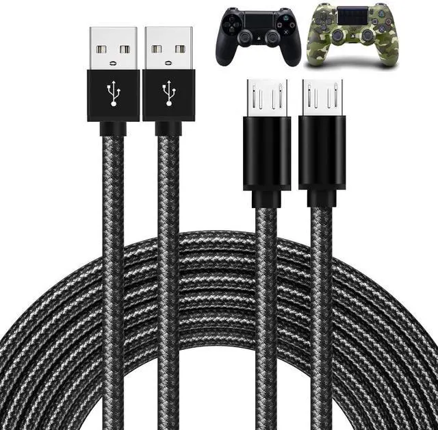 Main image of PS4 Controller Charger Charging Cable, 2 Pack 10ft Extra Long PS4 Charger Cord for PlayStation-4,PS 4 Slim/Pro,Dualshock 4,X-Box One S/X Controller,Fire Stick,Game Accessories,for Fire Kindle