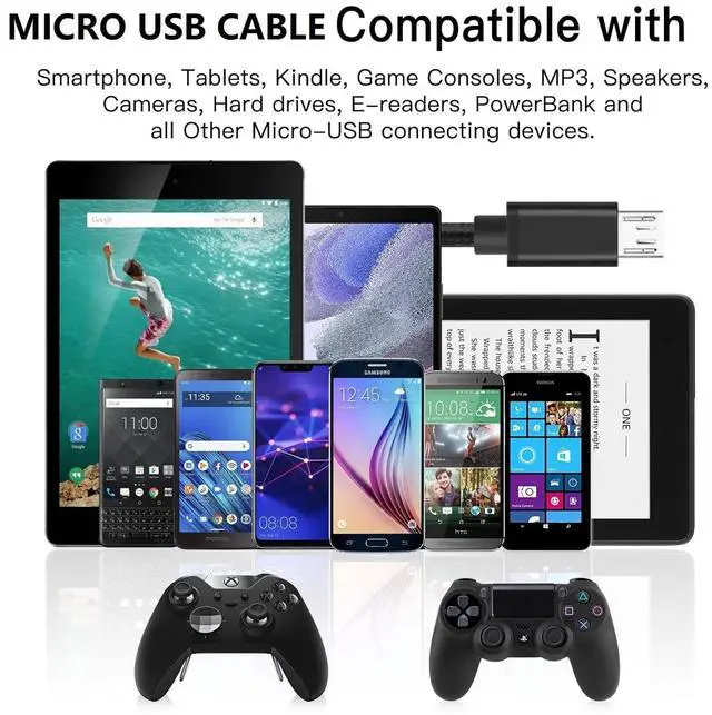Alt view image 7 of 7 - PS4 Controller Charger Charging Cable, 2 Pack 10ft Extra Long PS4 Charger Cord for PlayStation-4,PS 4 Slim/Pro,Dualshock 4,X-Box One S/X Controller,Fire Stick,Game Accessories,for Fire Kindle