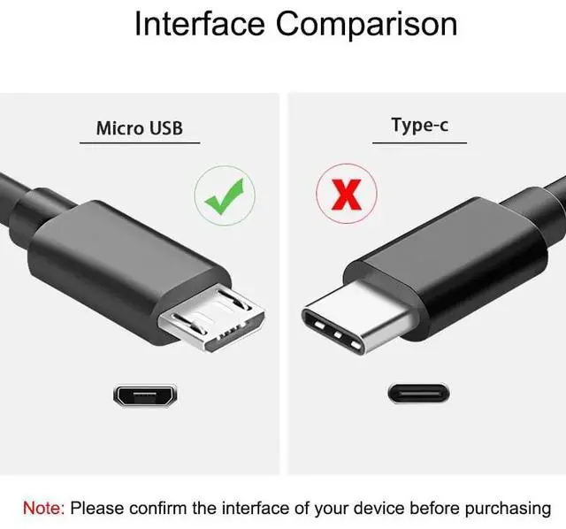 Alt view image 2 of 5 - 2 Pack 6.6FT PS4 Controller Charging Cable, Micro USB Nylon Charger Data Sync Cord, Suitable for PlayStation 4, Xbox One S/X Controller and More (Black)