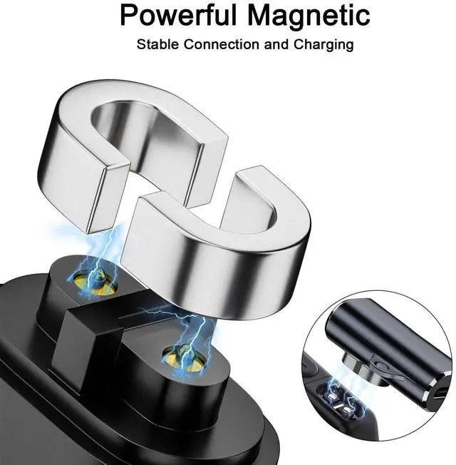 Alt view image 2 of 6 - 2 Pack USB C Magnetic Charger Adapter for AfterShokz Headphones, Type C Cable Charging Converter Compatible with Shokz Aeropex, OpenRun, OpenRun Pro/Mini, OpenComm