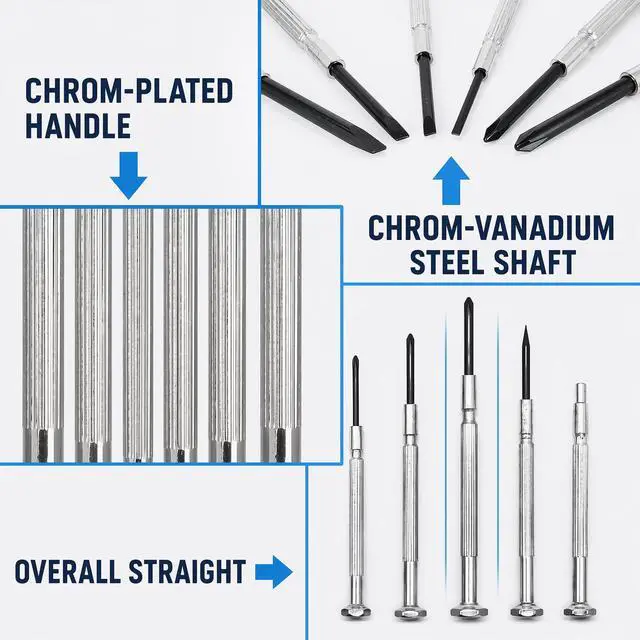 Alt view image 4 of 6 - 11PCS Mini Precision Screwdriver Set, Small Tools with 11 Size Flathead and Phillips Kit, Professional Magnetic Repair Tool for Jewelry, Ring Doorbell, Watch, iPhone, Toys, Computer, Eyeglass