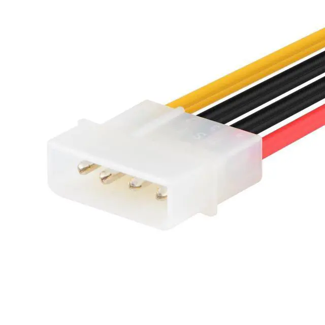 Alt view image 3 of 6 - 4 Pin Molex to Dual SATA Power Y-Cable Adapter, (2 Pack) 4 Pin IDE Male Molex (LP4) to Dual 15 Pin Female SATA Power Extension Cable Adapter 18AWG, 8 inch