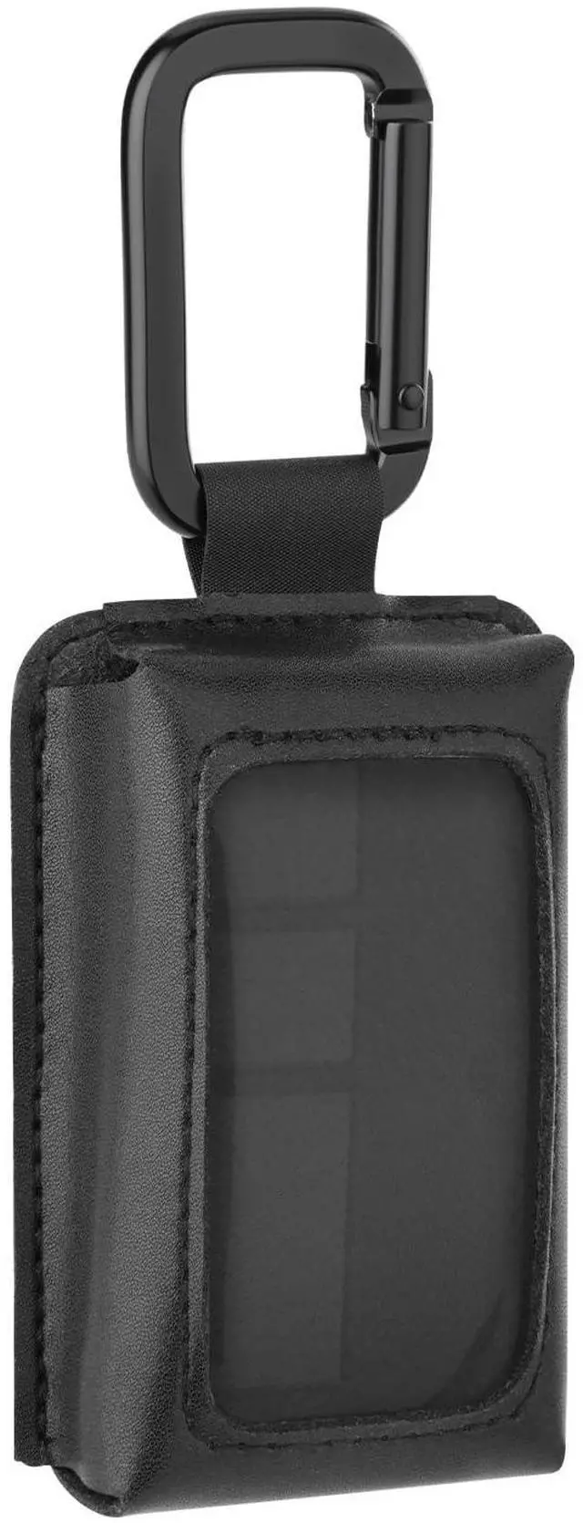 Main image of 1 Piece Portable Garage Door Opener Carrying Case with Carabiner, Anti-Lost Bag Gate Clicker Holder for Universal Garage/Gate Door Opener Remote, Black (Black)